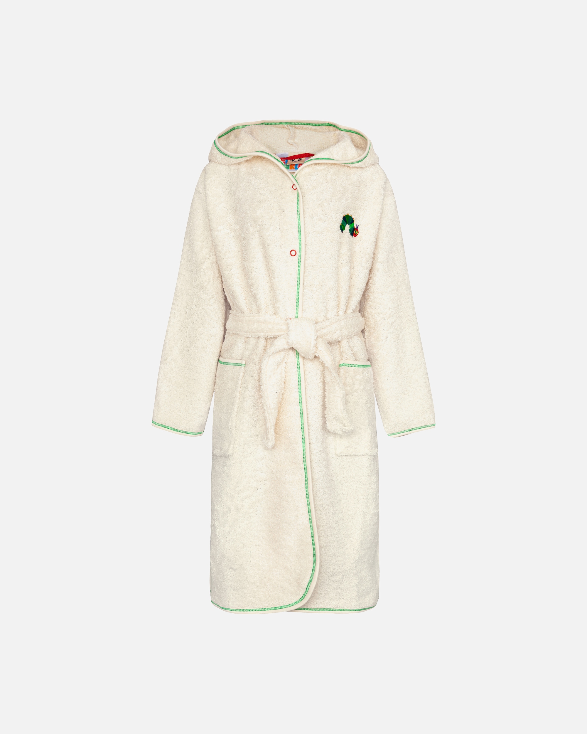 Bademantel für Unisex Smithy Smithy Kinderbademäntel Kinder Die kleine Raupe Nimmersatt weiß 98/104