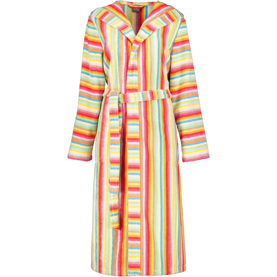 Cawö Bademäntel Damen Kapuze Life Style 7081 multicolor - 25 M Weiss