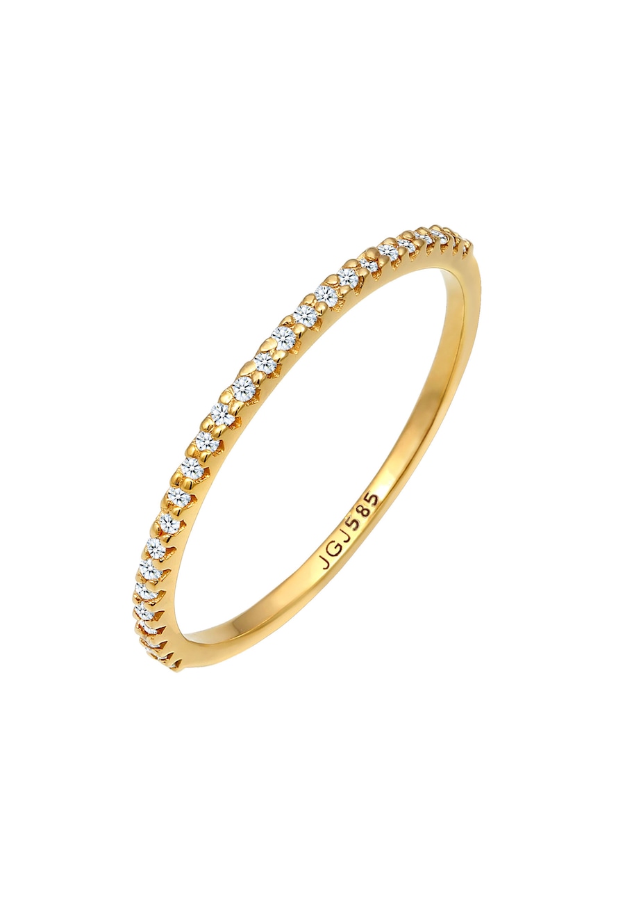 Elli DIAMONDS Geo Microsetting Diamant (0.125 ct.) 585 Gelbgold 54 Damen
