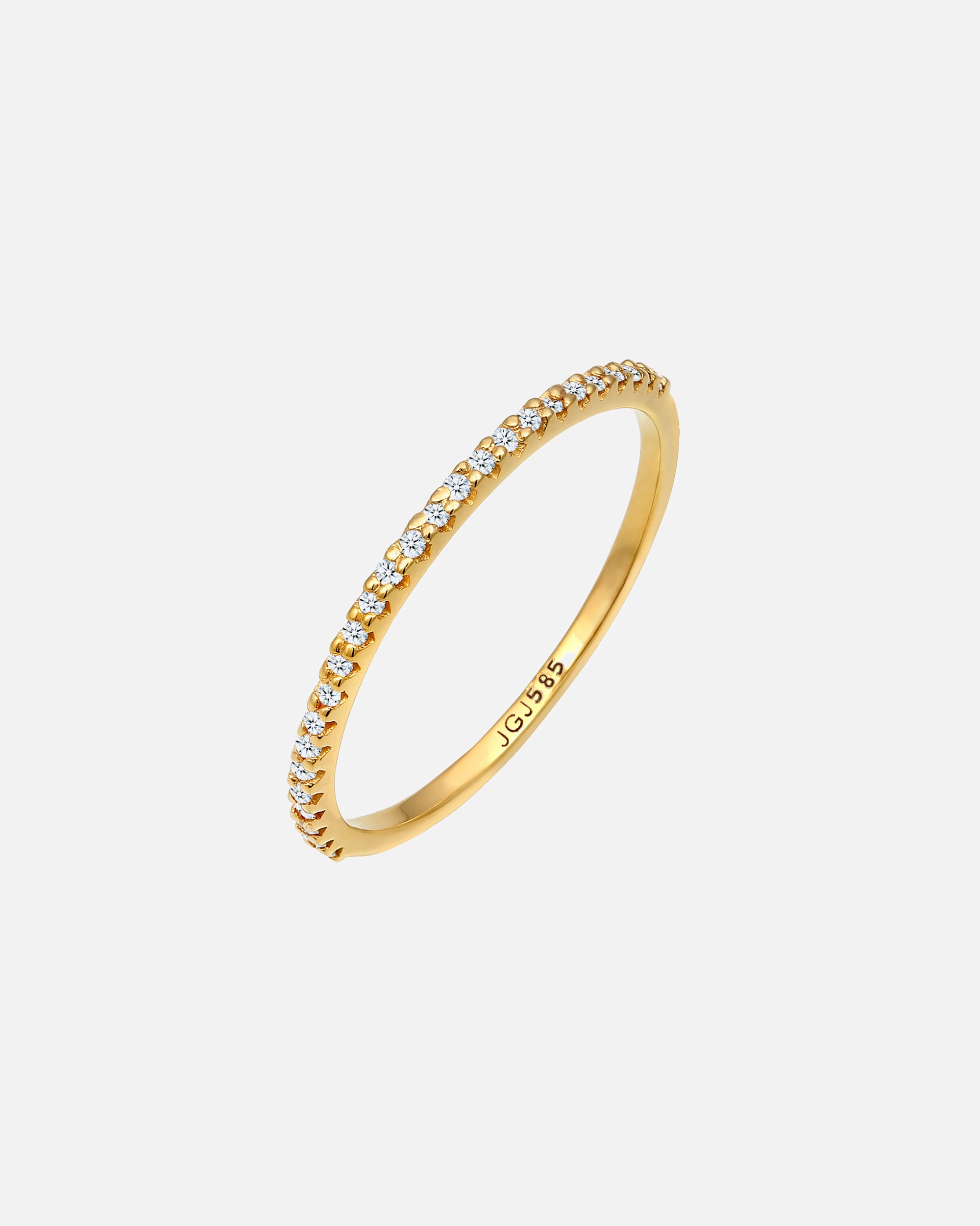 Ring für Weiblich Elli DIAMONDS Geo Microsetting Diamant (0.125 ct.) 585 Gelbgold 58