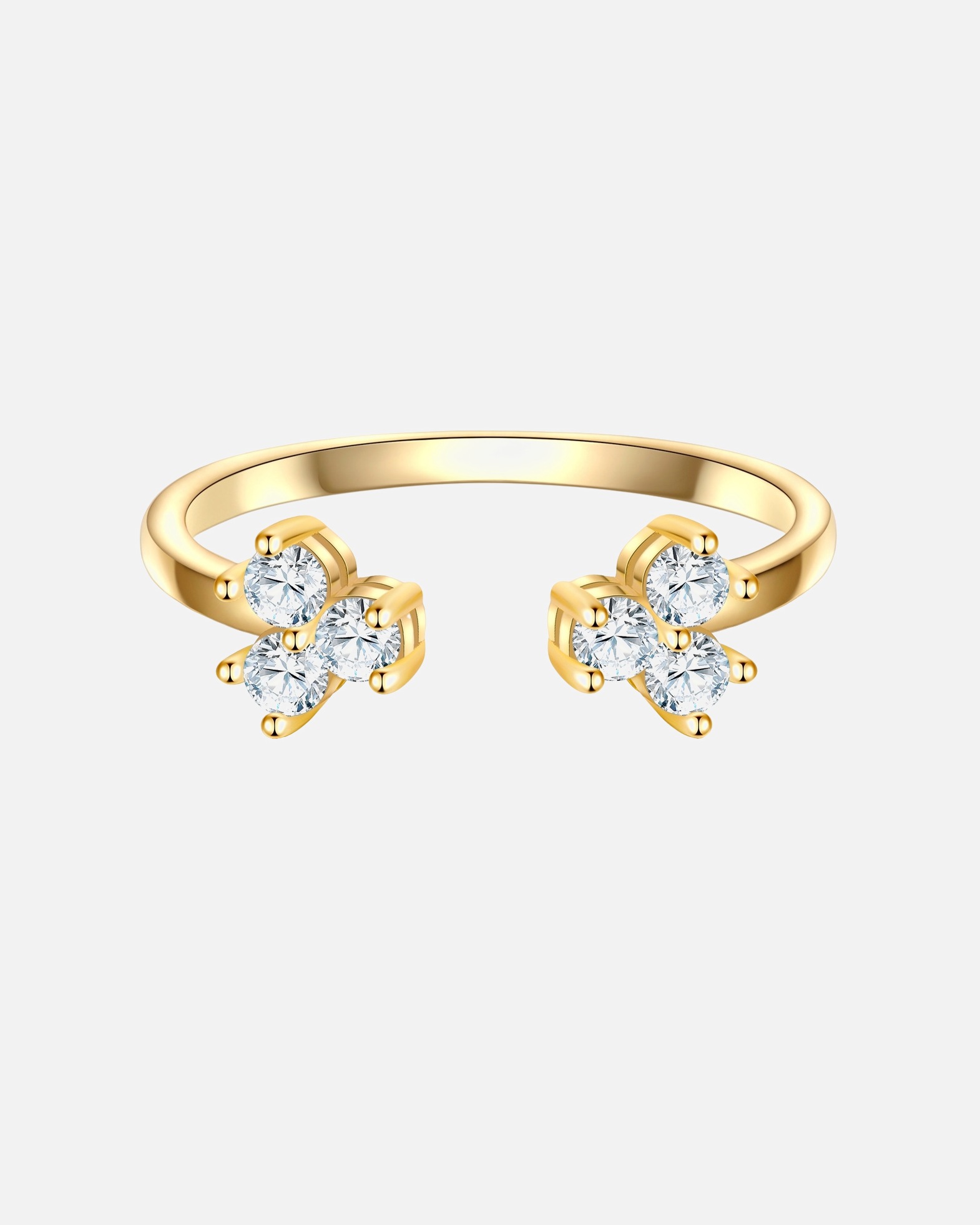 Ring für Weiblich Glanzstücke München Ring aus Sterling Silber in Gelbgold mit Zirkonia 52