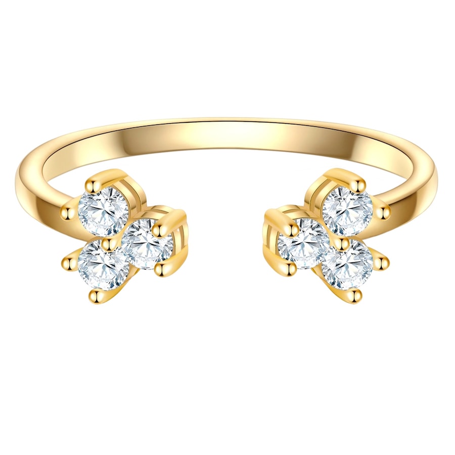 Glanzstücke München Ring aus Sterling Silber in Gelbgold mit Zirkonia 58 Damen