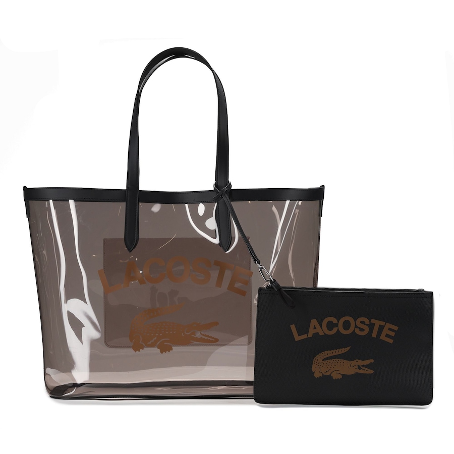 Lacoste Core Essentials Shopper transparent noir ermine Braun Damen