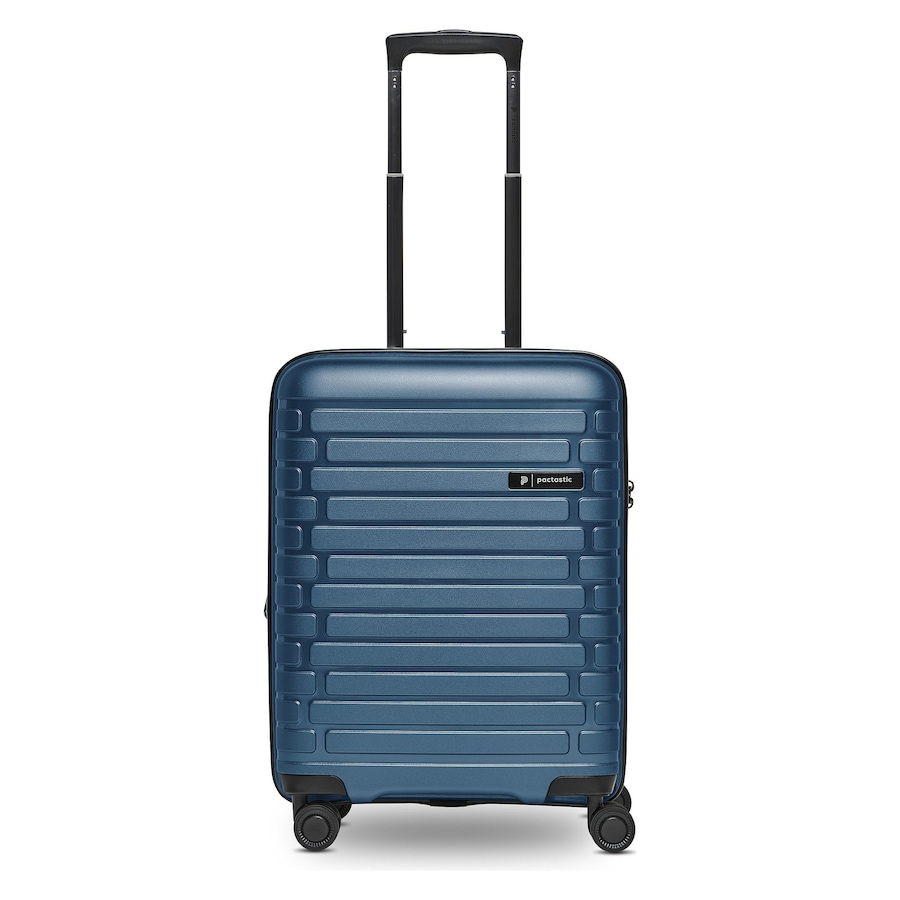 Pactastic Collection 04 THE CABIN + 4 Rollen Kabinentrolley S 55 cm mit Dehnfalte navy blue-metallic Schwarz Herren