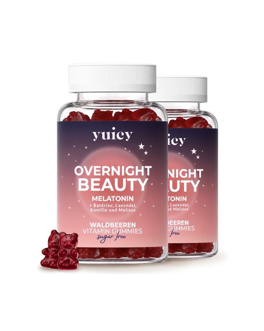 yuicy Overnight Beauty – Melatonin Gummibärchen für besseren Schlaf & Entspannung 240 g