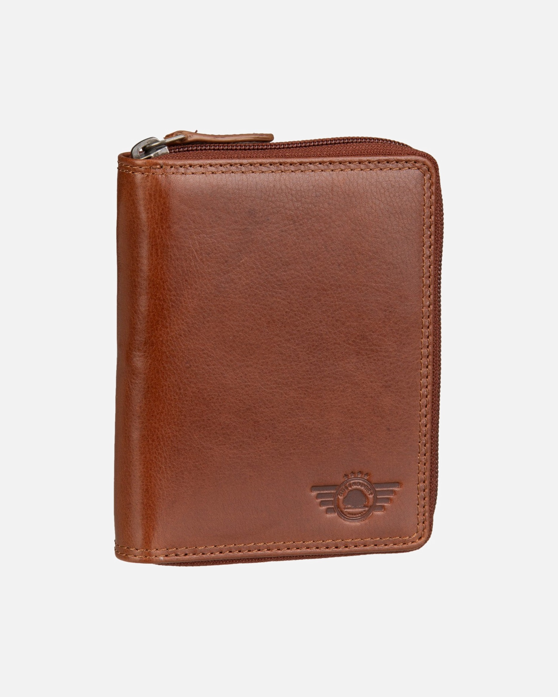 Portemonnaie für Unisex Greenburry Geldbörse Waxy Vintage Rv-Kombibörse RFID Tobacco Nut