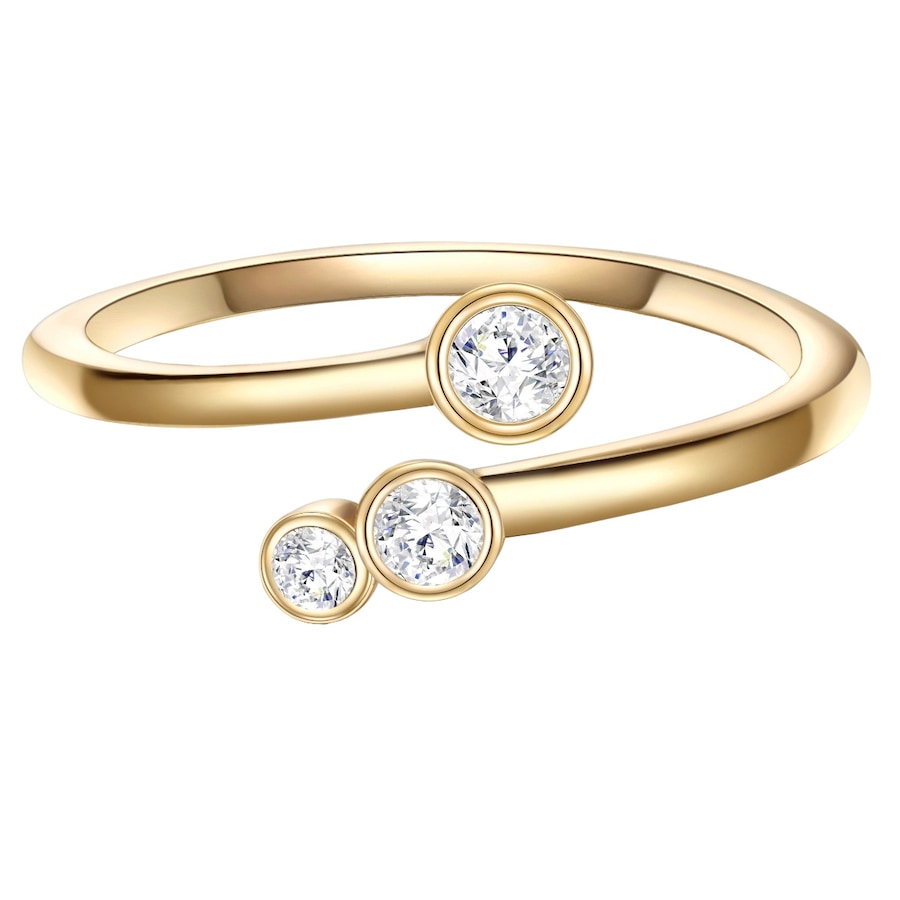 Glanzstücke München Ring aus Sterling Silber in gelbgold mit Zirkonia 52 Damen