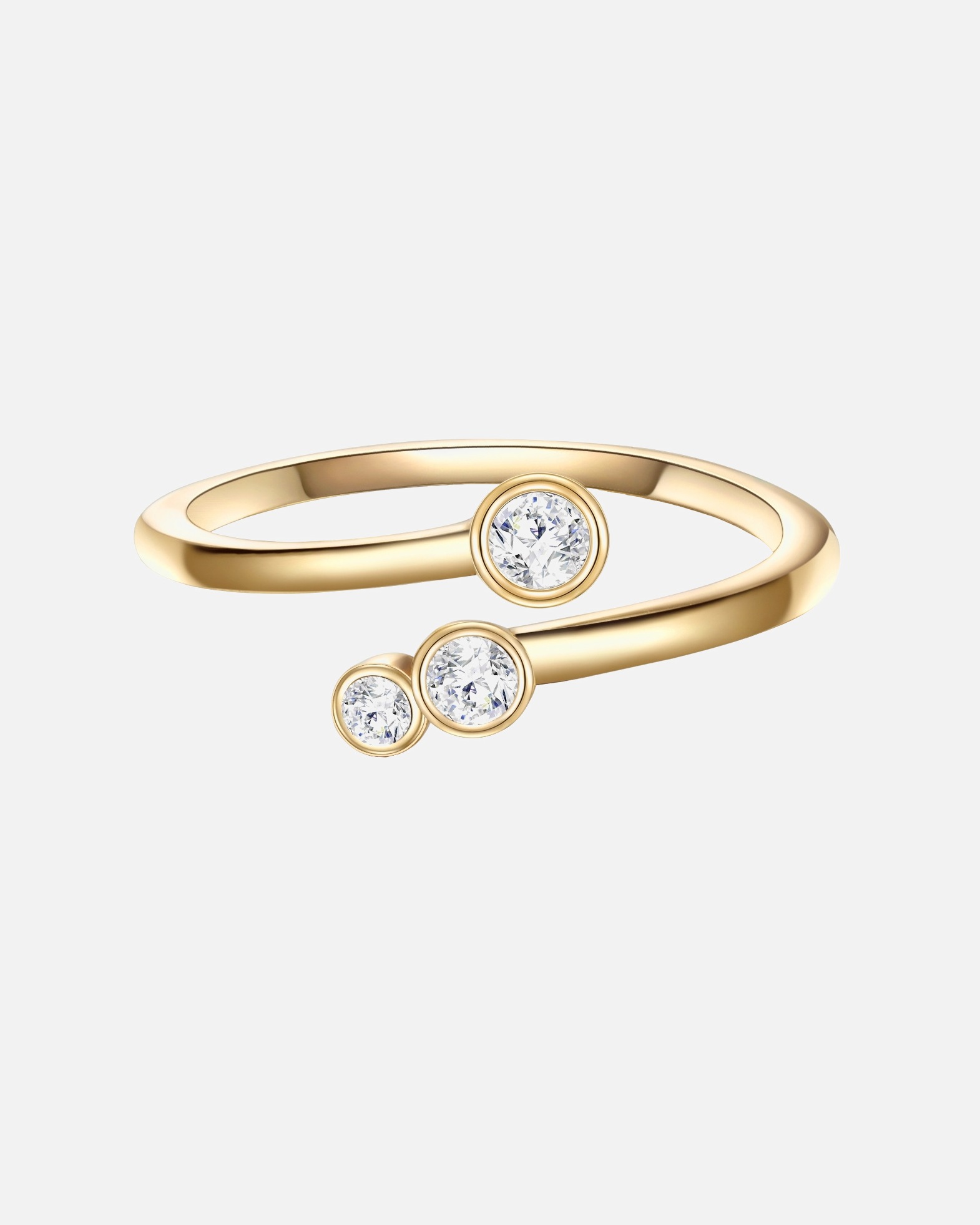Ring für Weiblich Glanzstücke München Ring aus Sterling Silber in gelbgold mit Zirkonia 50