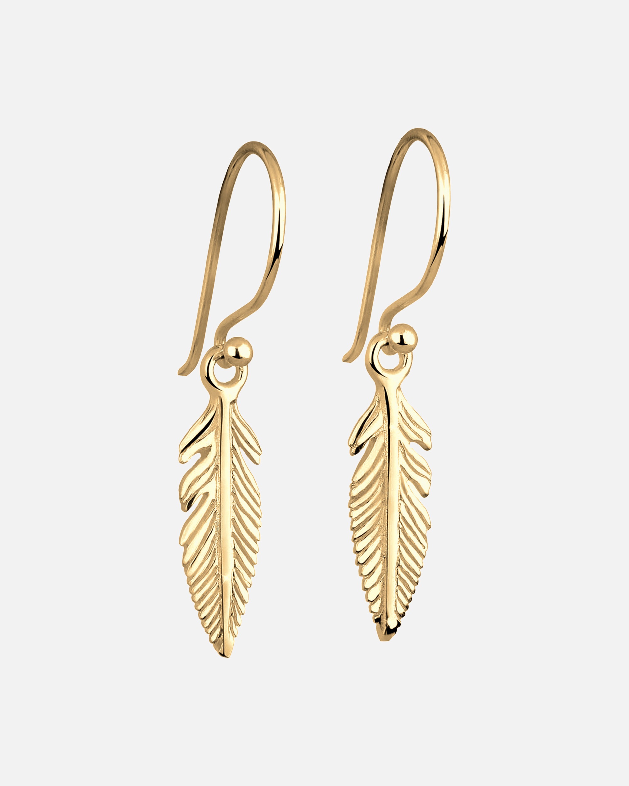 Ohrringe für Weiblich Elli Elli Ohrringe Feder Filigran Boho Festival 925 Silber goldfarben
