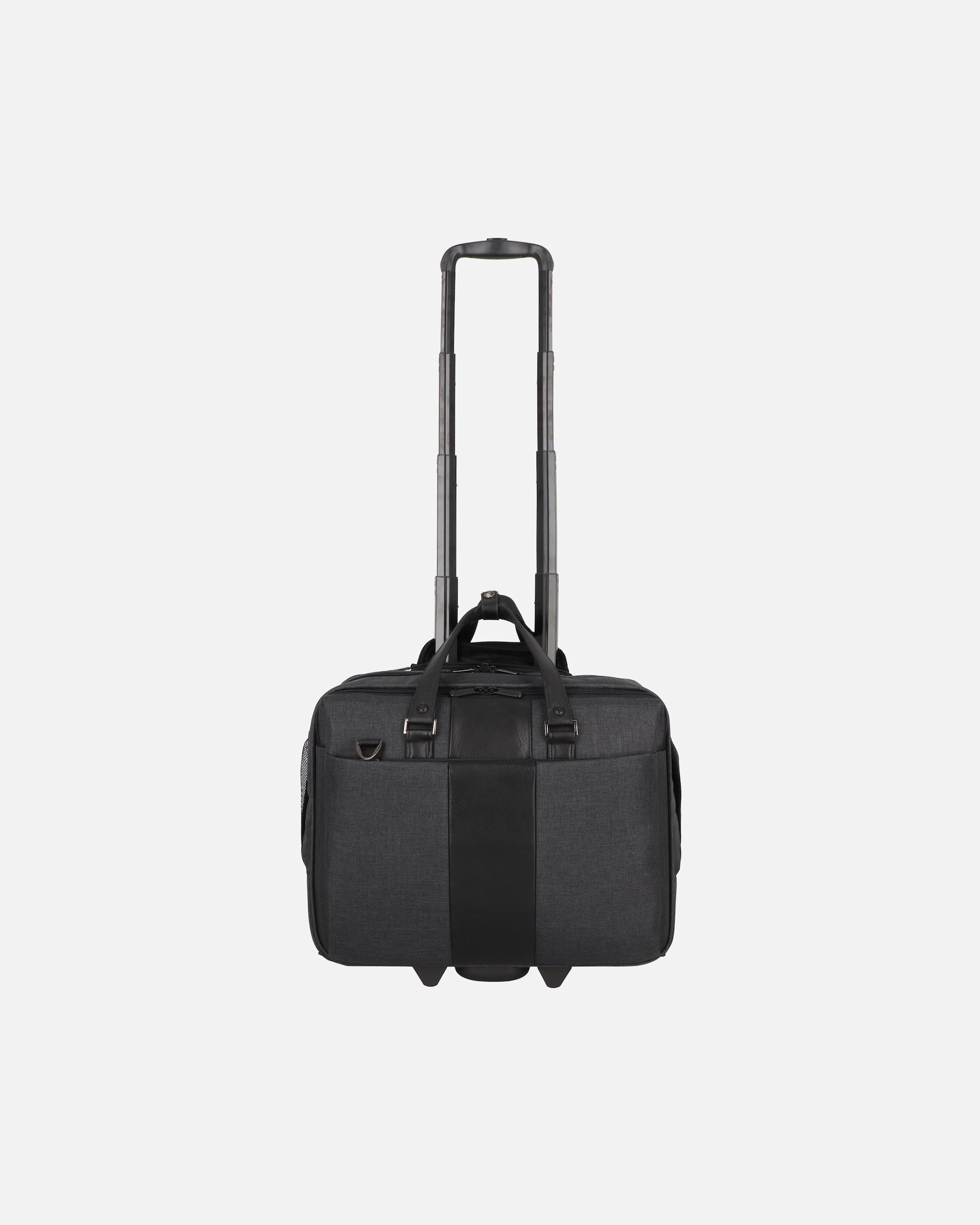 Trolley für Männlich Dermata 2 Rollen Businesstrolley 46 cm Laptopfach schwarz