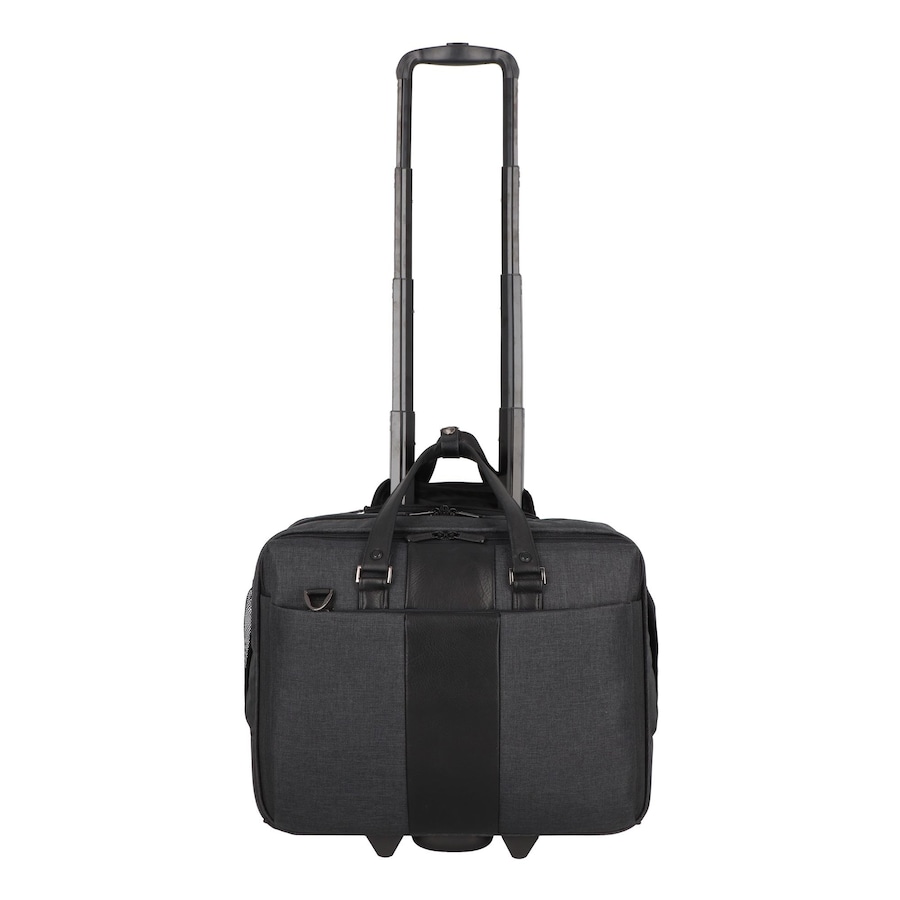 Dermata 2 Rollen Businesstrolley 46 cm Laptopfach schwarz Schwarz Herren