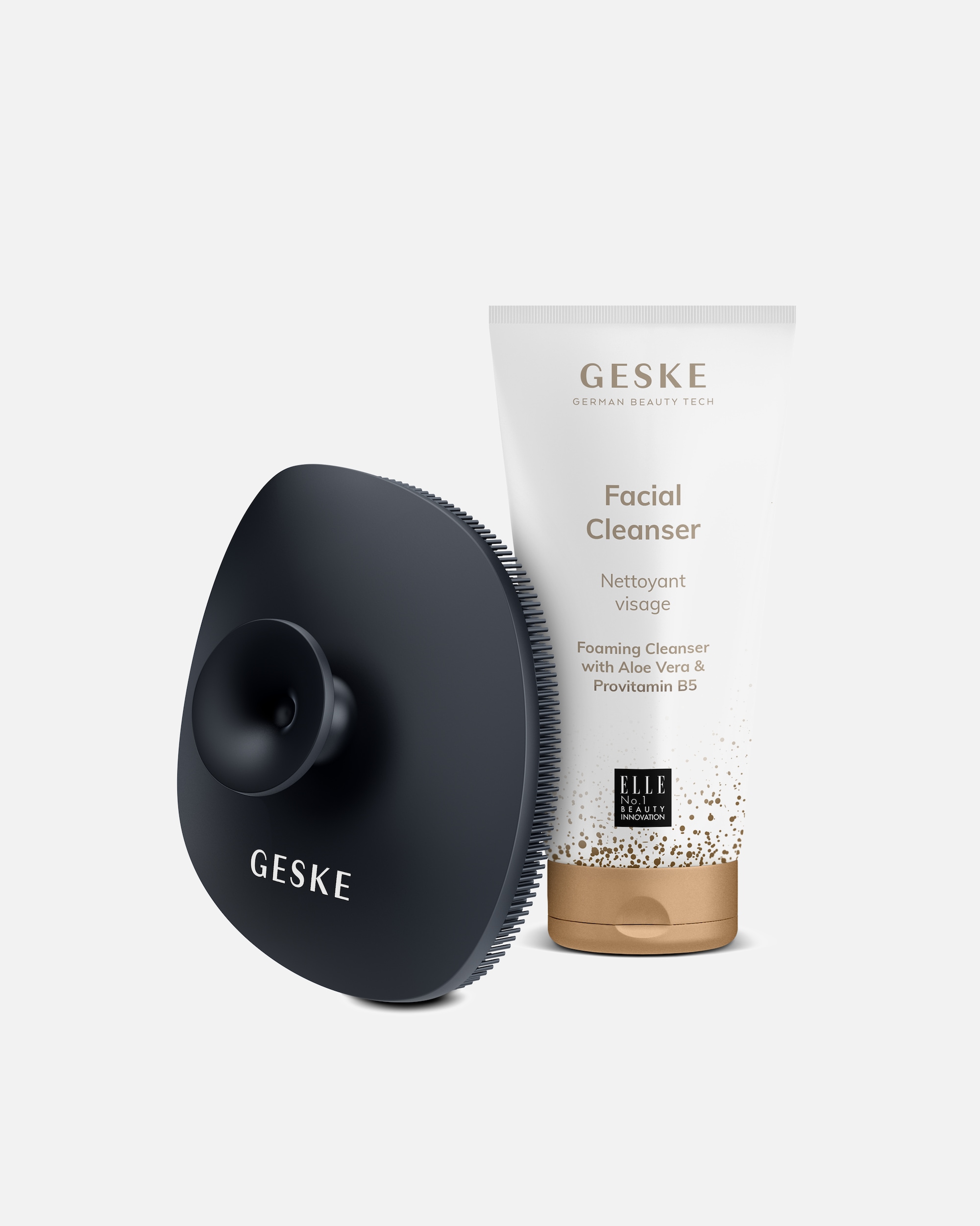 Gesichtspflegeset für Unisex GESKE SmartAppGuided™ Facial Brush 4 in 1 inkl. Facial Cleanser Black