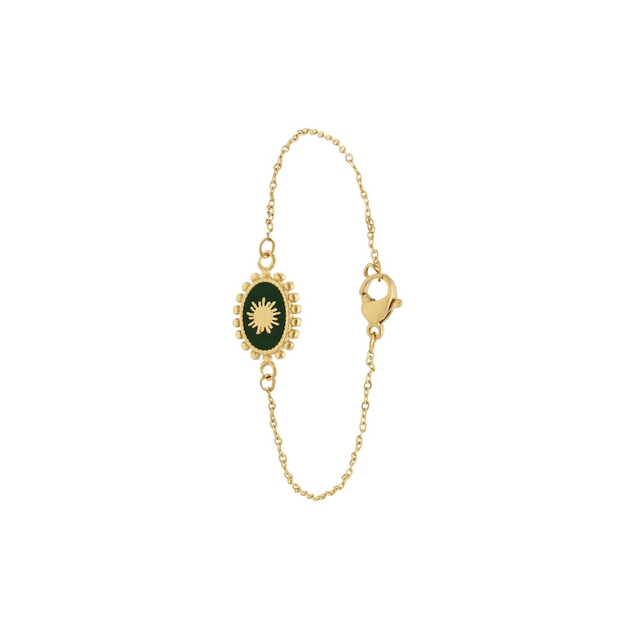 Lucardi Armband Stahl 19cm Gold Damen