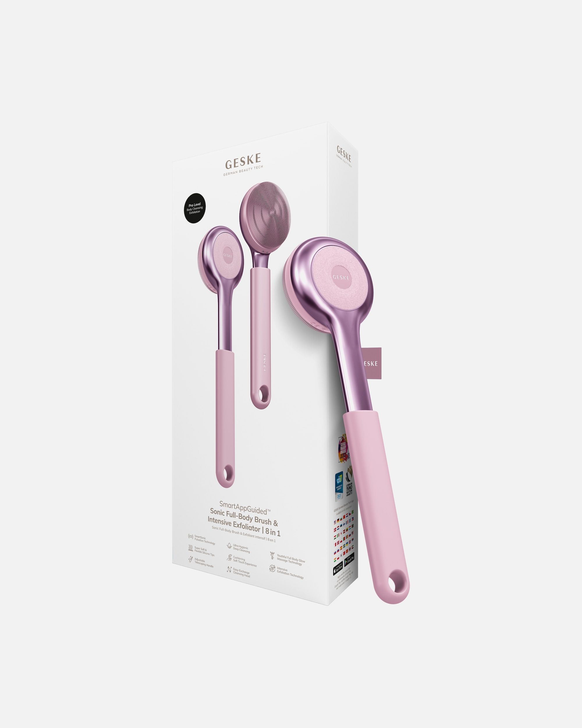 Massagegerät Körper für Unisex GESKE GESKE Sonic Full-Body Brush & Intensive Exfoliator | 8 in 1 Pink
