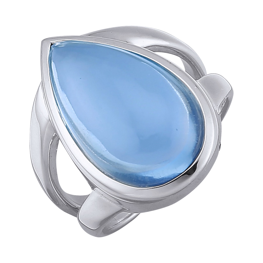 Jamelli Ring 925/- Sterling Silber Quartz blau 8,1ct. 054 (17,2) Damen