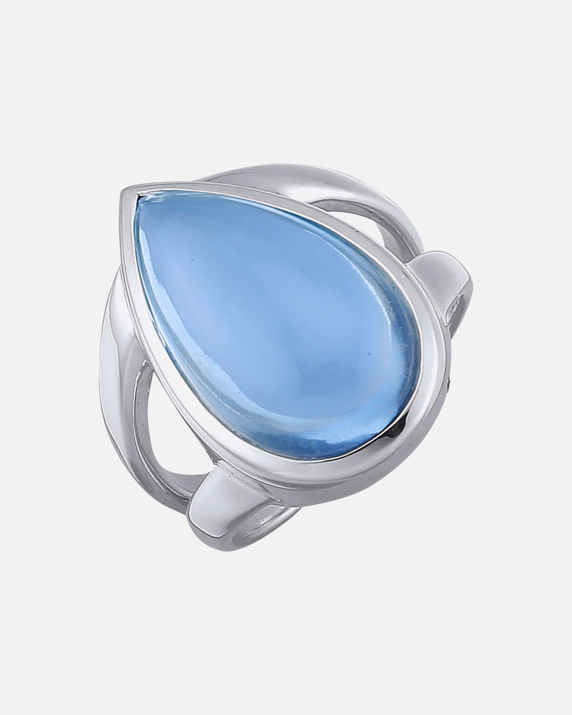 Ring für Weiblich Jamelli Ring 925/- Sterling Silber Quartz blau 8,1ct. 058 (18,5)