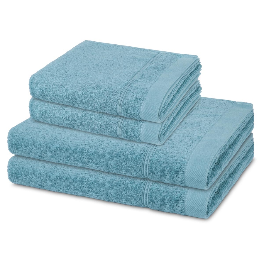 ROSS Handtuch-Set Rubin (4-teilig) Aquamarin Grau