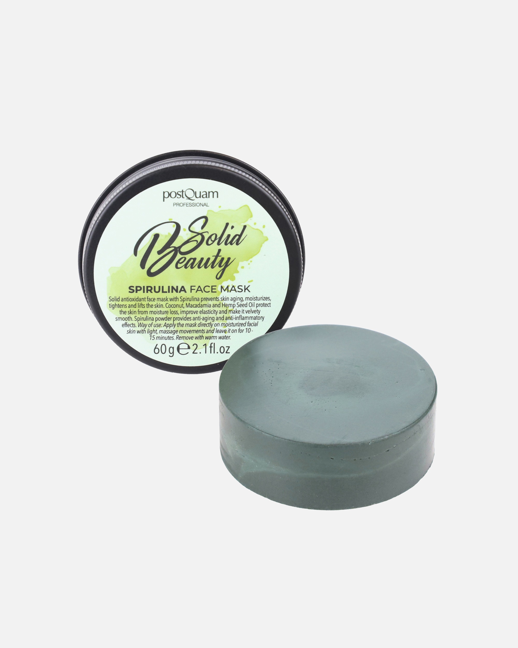 Glow Maske für Unisex Postquam Spirulina Feste Gesichtsmaske Spirulina 60 Gr. 60
