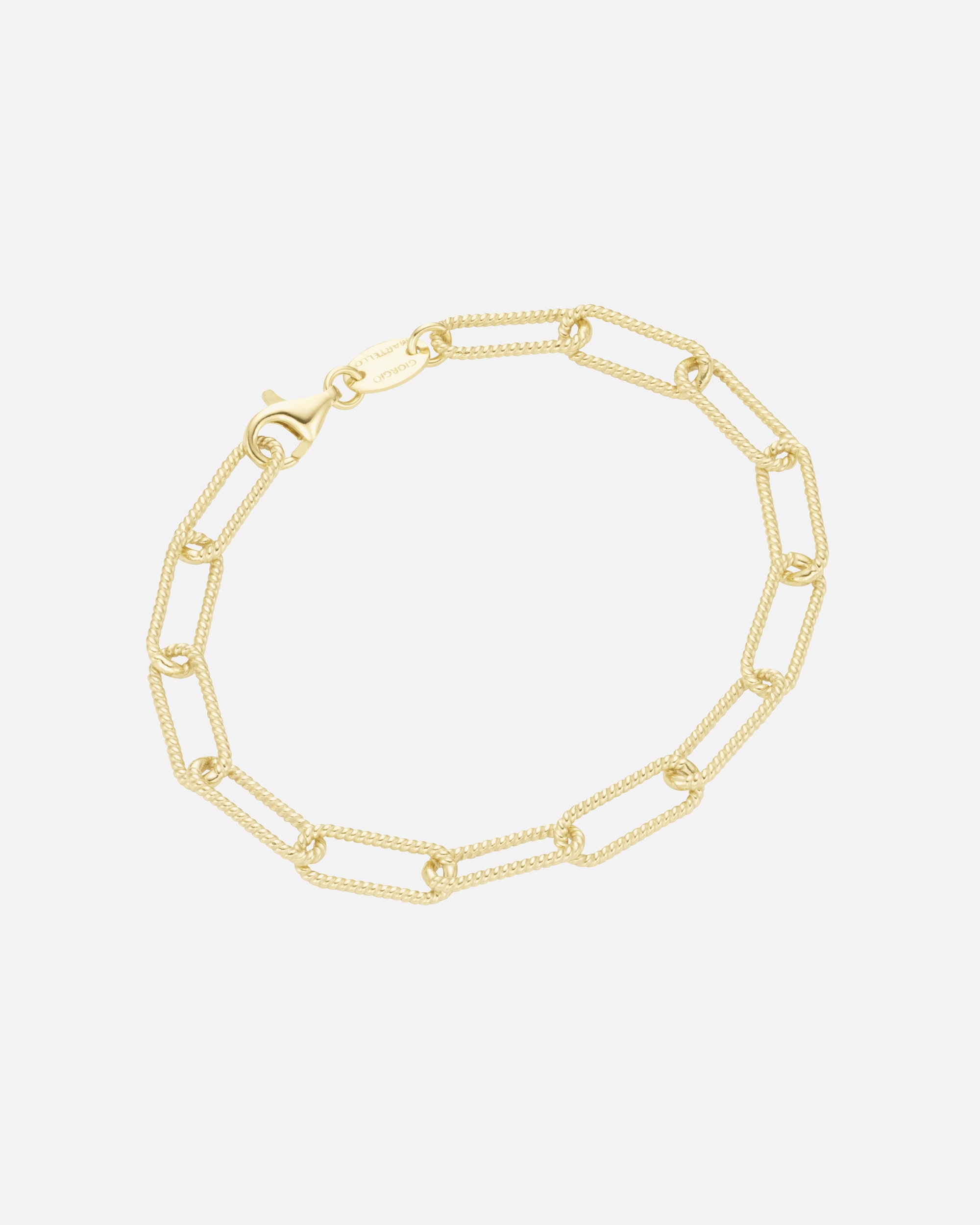 Armband für Weiblich Giorgio Martello Milano Armband Kordel-Optik, vergoldet, Silber 925 19 cm