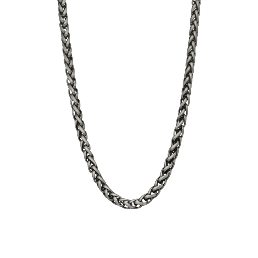 Lucardi Halskette Stahl - silbern 50.0mm Damen