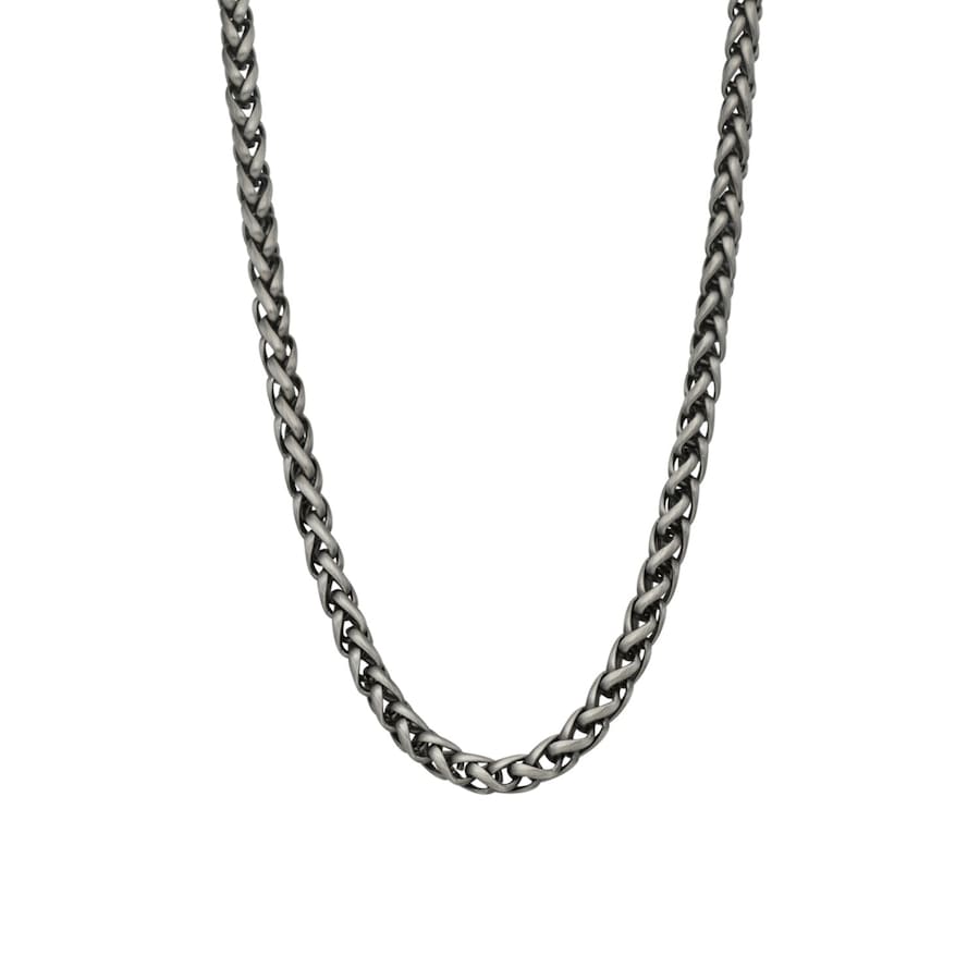 Lucardi Halskette Stahl - silbern 60.0mm Damen