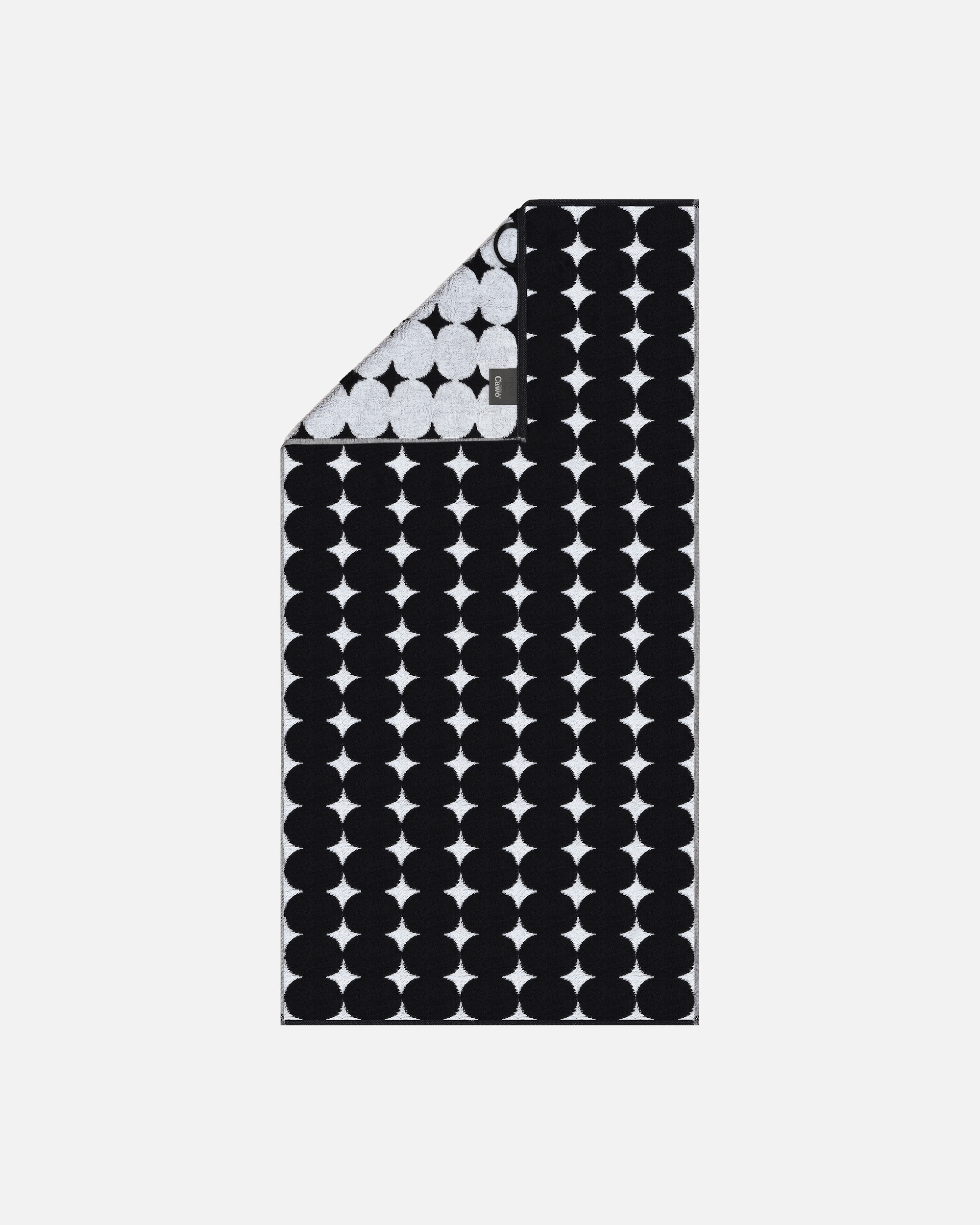 Handtuch für Unisex Cawö Cawö Handtücher Black&White Bubbles 6279 schwarz/weiß - 96 Duschtuch - 80x150 cm