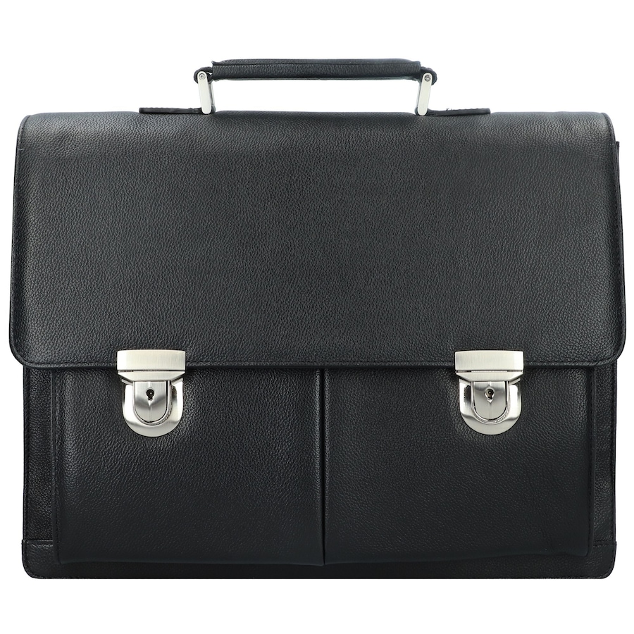 d & n Business Line Aktentasche Leder 40 cm Laptopfach Schwarz