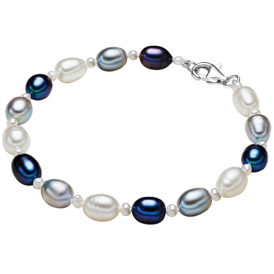 Valero Pearls Perlen-Armband aus Sterling Silber in silber mit Süßwasser-Zuchtperle 19,0 cm Damen
