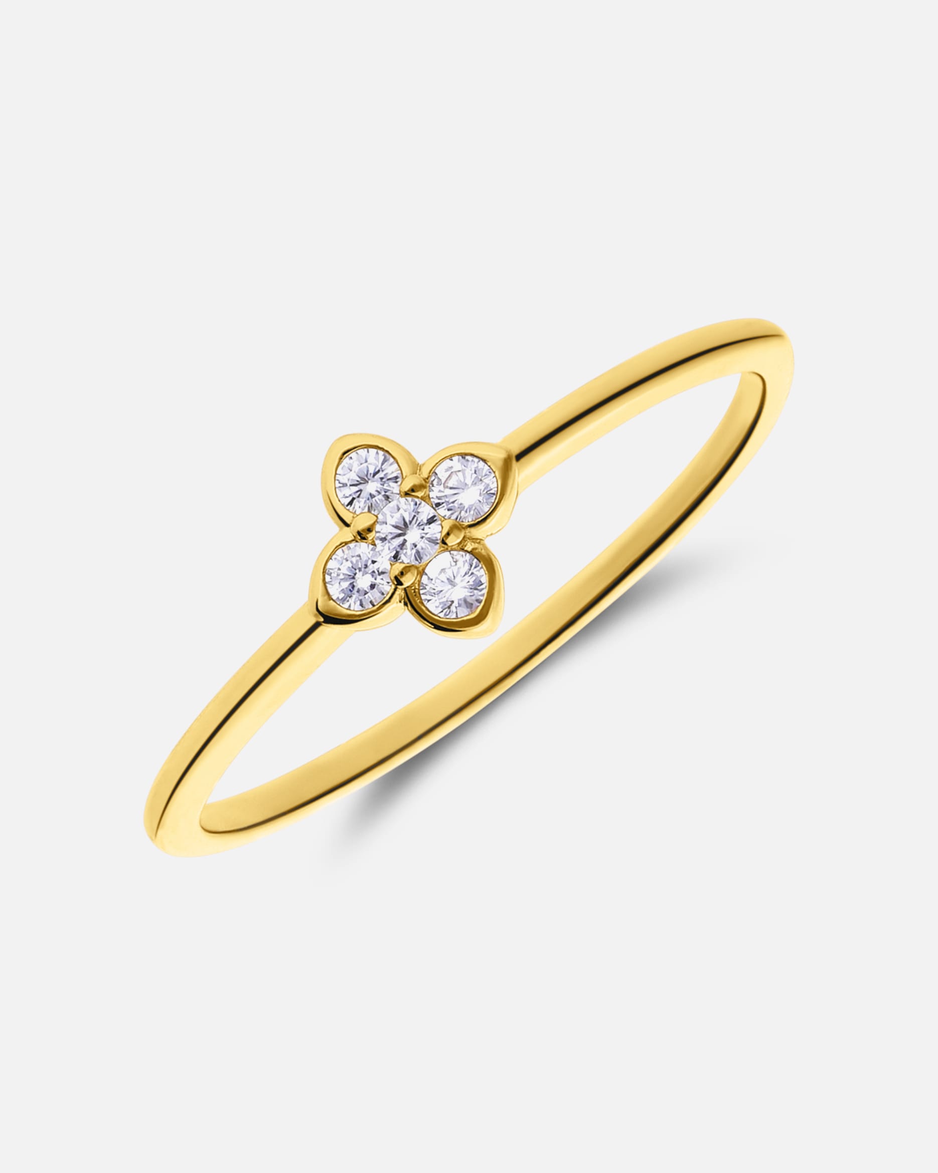 Ring für Weiblich Lucardi Ring 925 Silber - Silberfarbig Gold - 53mm