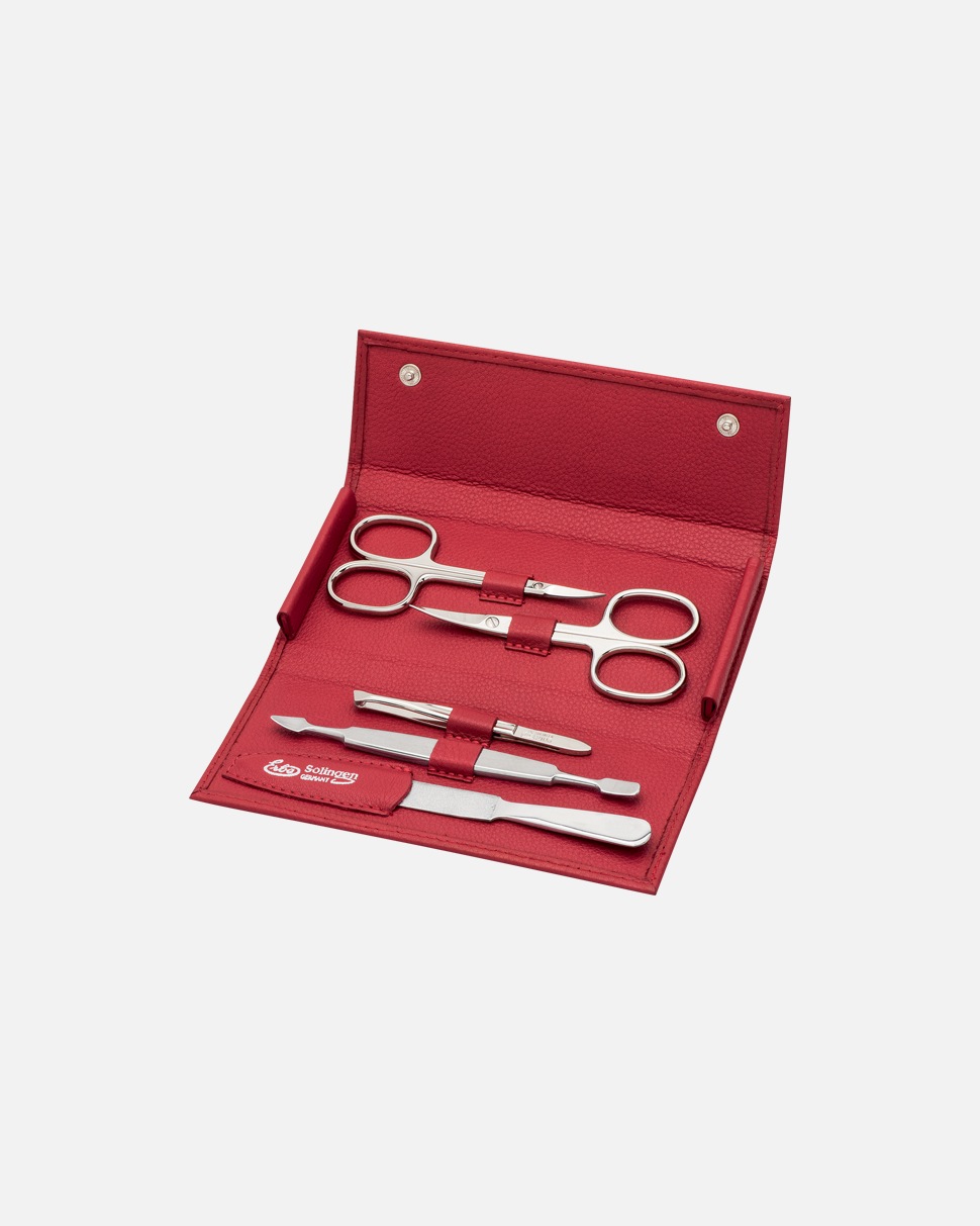 Etui für Unisex ERBE Siena Maniküre Set Rot