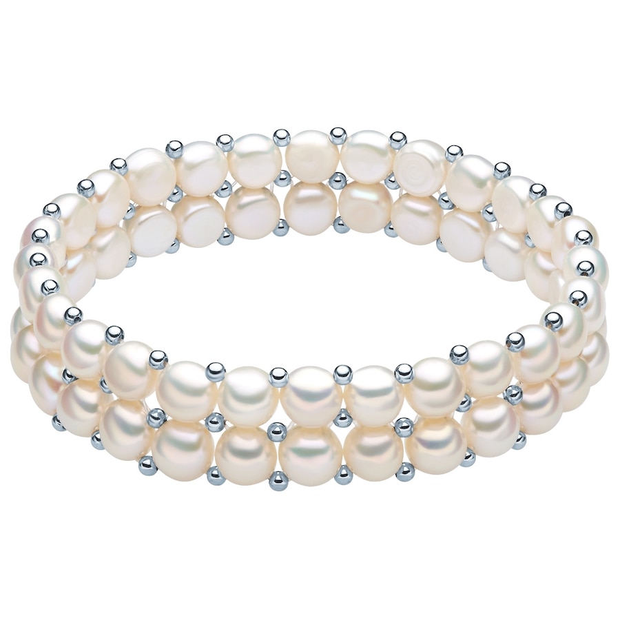 Valero Pearls Armband 925er Silber, Perle 19,0 cm Damen