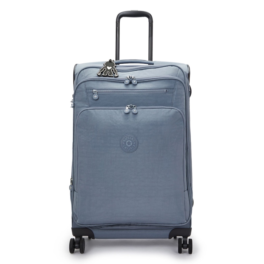 Kipling Basic 4 Rollen Trolley M 68 cm mit Dehnfalte blue stone Grau Herren