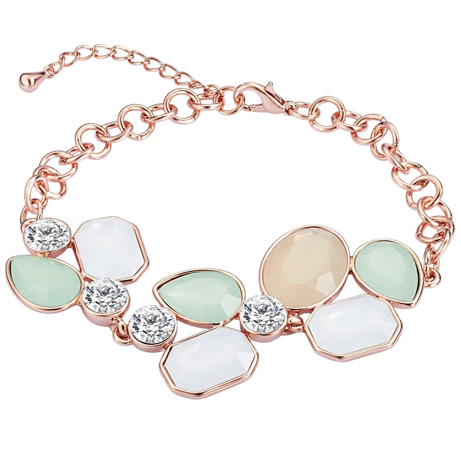 Lulu & Jane Armband Metall-Legierung verziert mit Kristallen von Swarovski in Roségold 19,0 cm Basislänge + 3,5 Verlängerung Damen