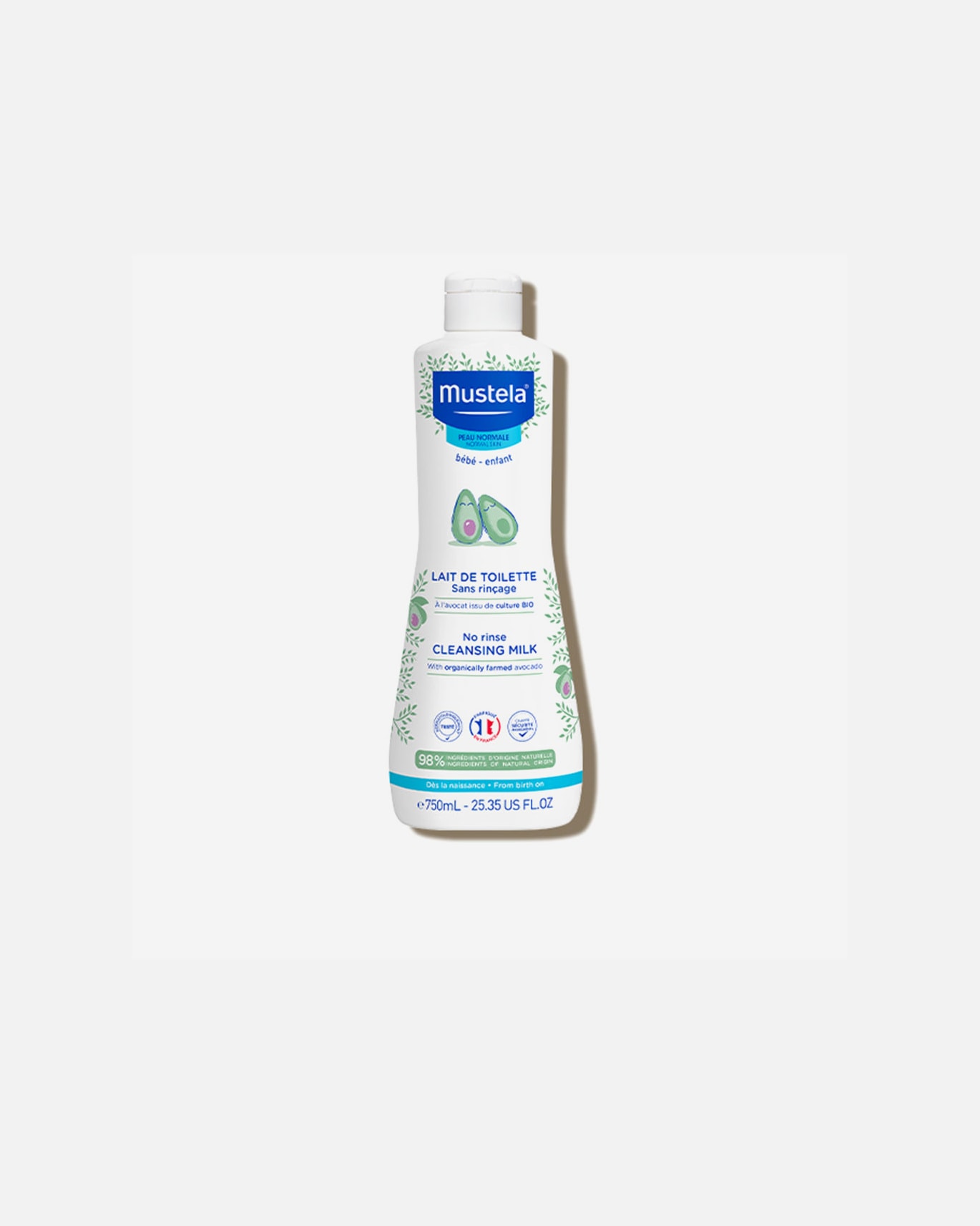 Babyduschgel für Unisex Mustela Bio-Avocado-Lotion für Babys und Kinder 750 ml
