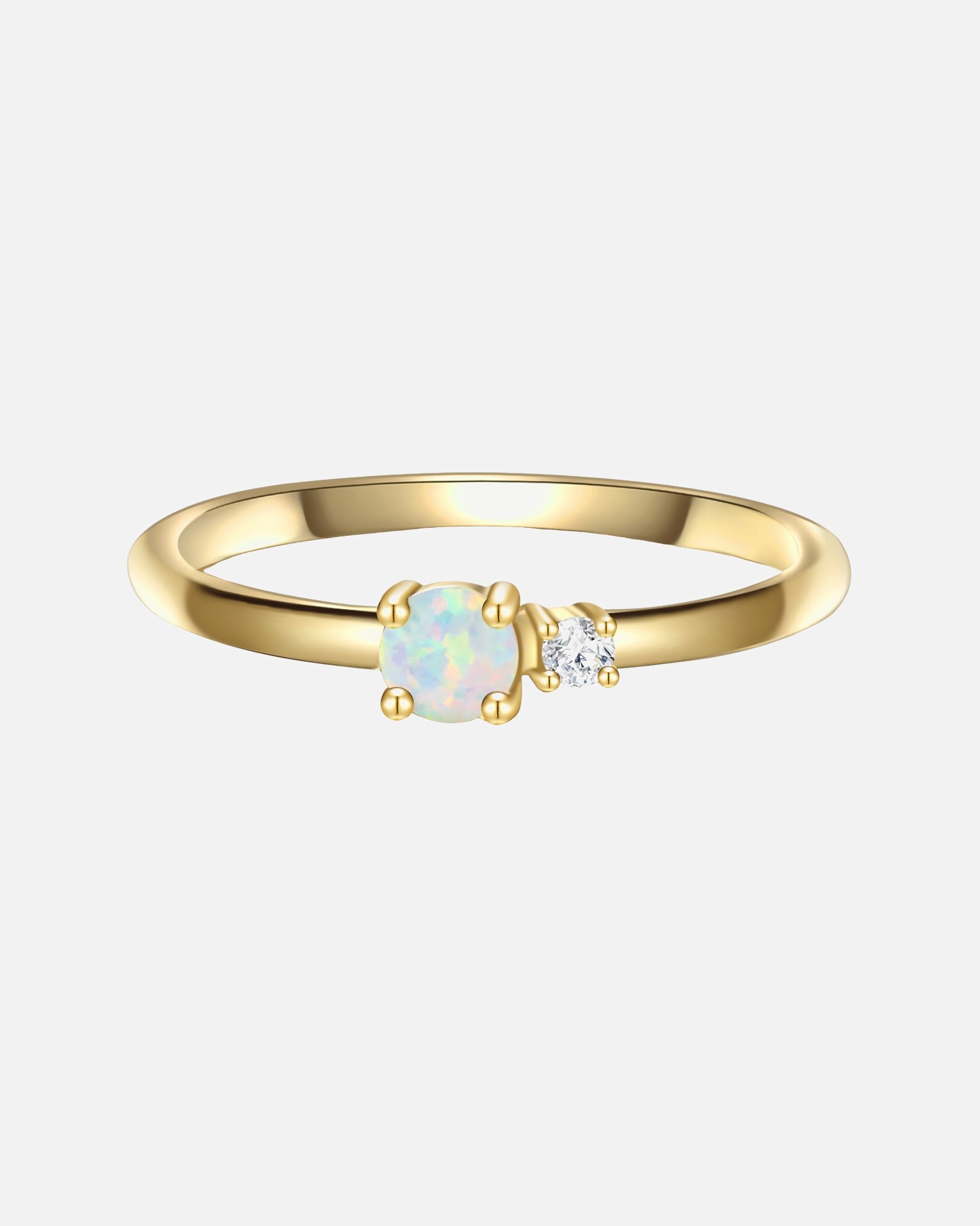 Ring für Weiblich Glanzstücke München Ring Sterling Silber Zirkonia in Gelbgold 58