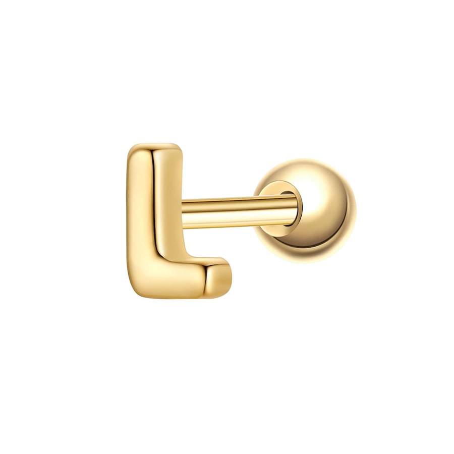 Glanzstücke München Piercing Buchstabe L aus Sterling Silber in gelbgold 4,1 mm Damen