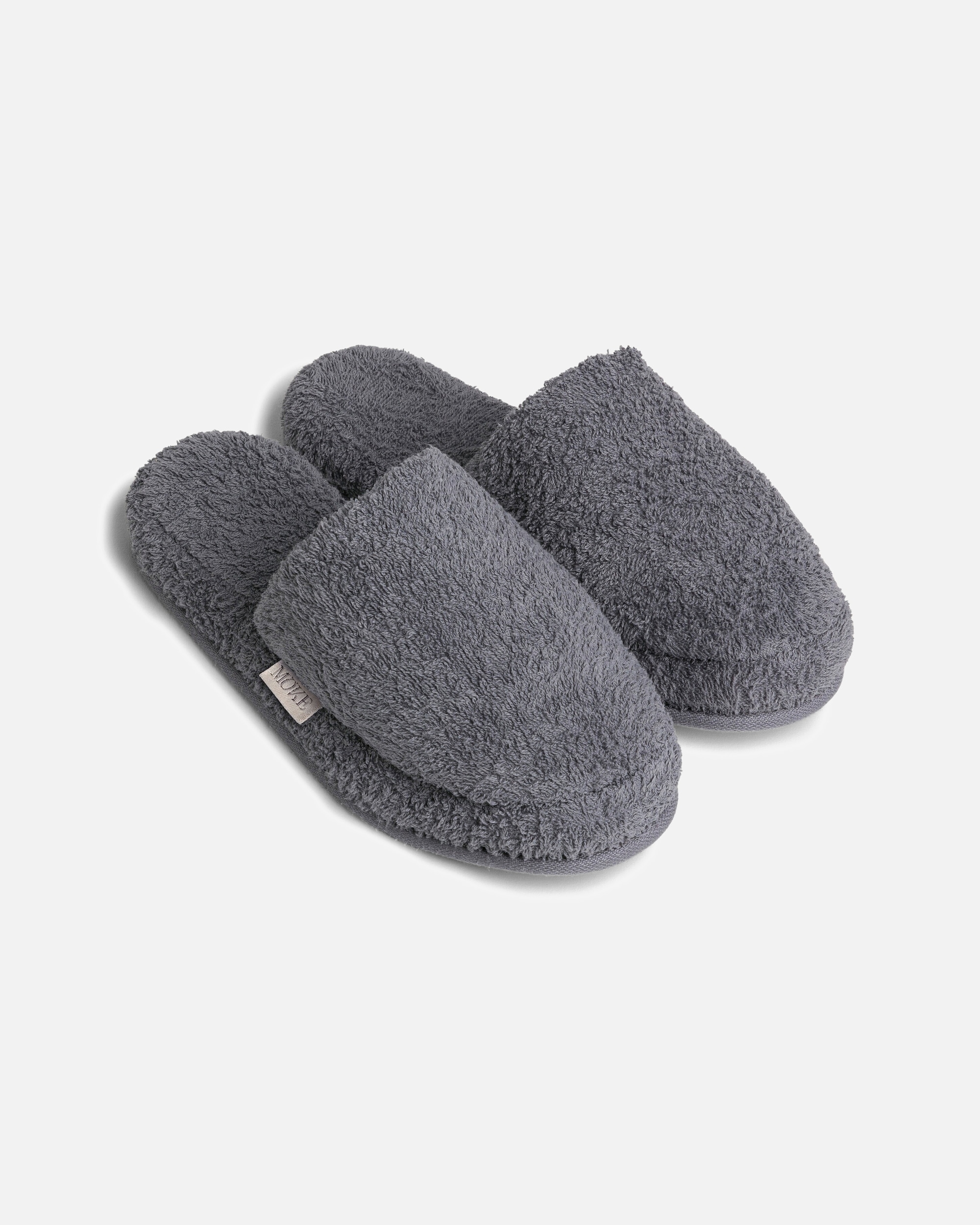 Bademantel für Unisex Möve Pantoffeln Superwuschel stone