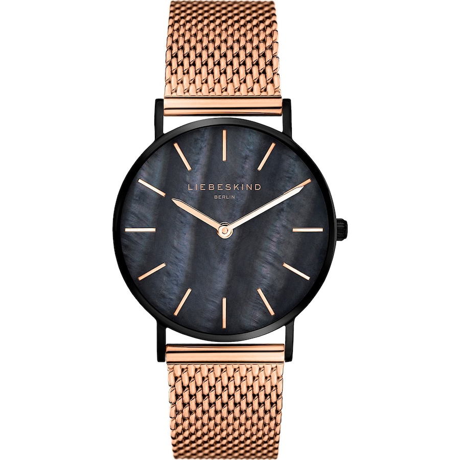 Liebeskind Damenuhr Edelstahl schwarz Schwarz Damen