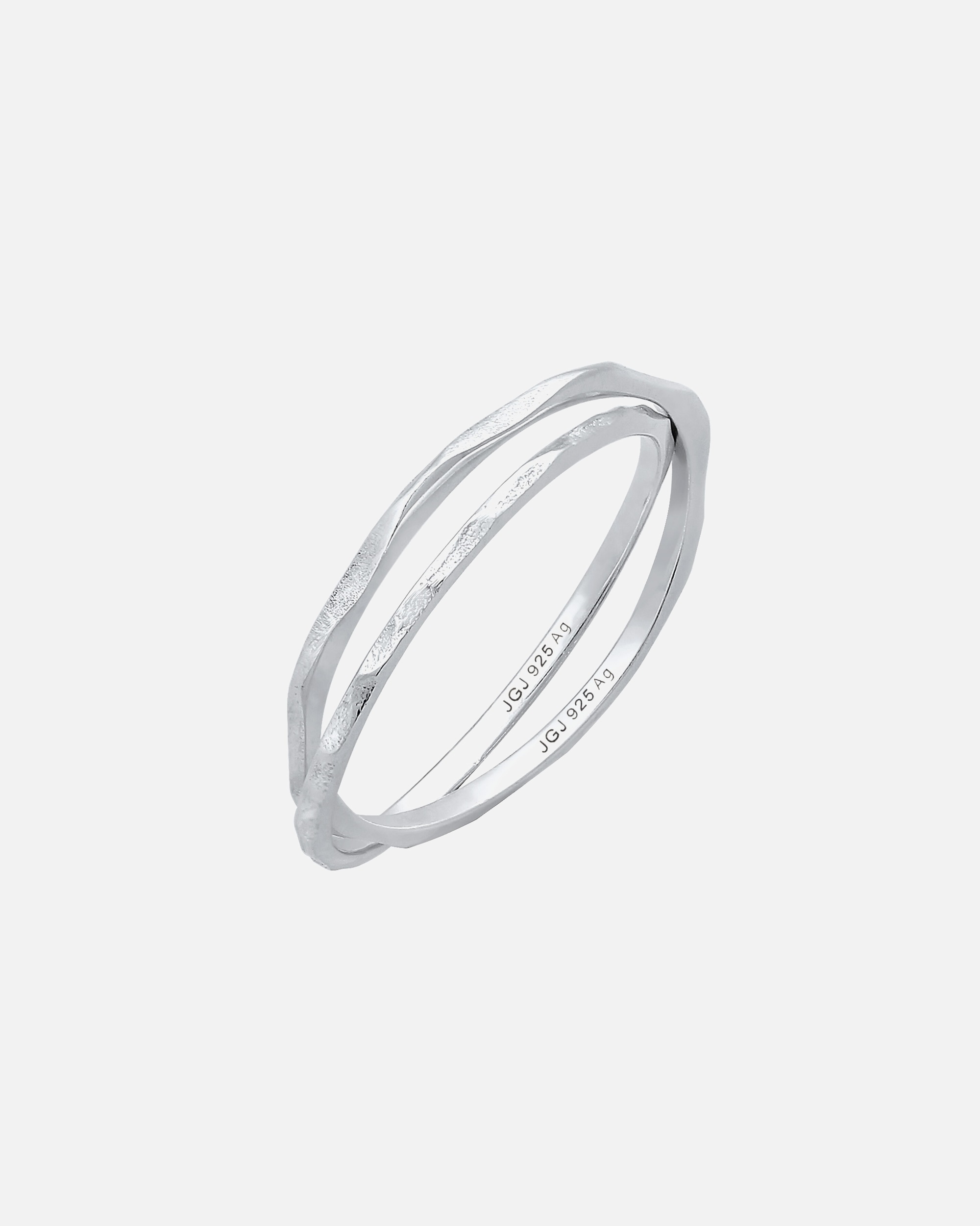 Ring für Weiblich Elli Wickelring Strukturiert Vintage Style 925 Silber 54