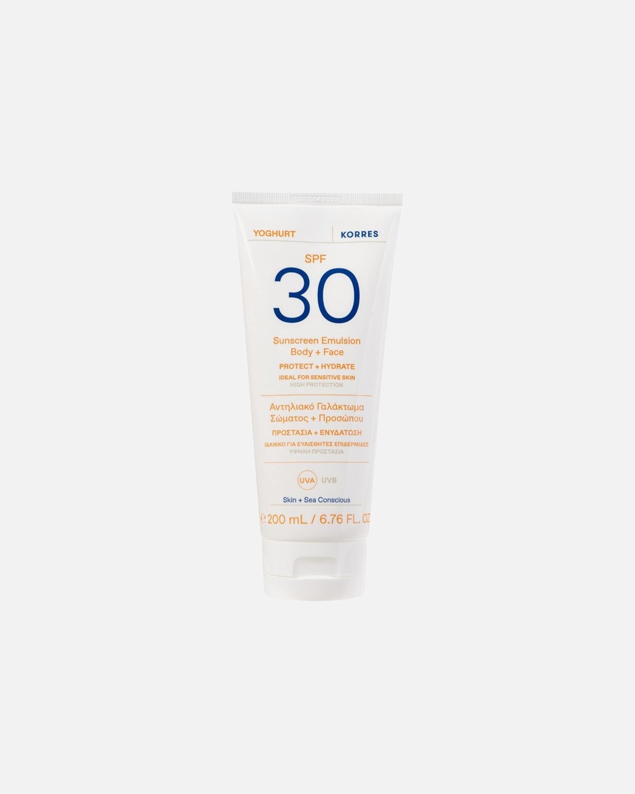 Sonnencreme für Weiblich KORRES Yoghurt Sonnenschutz-Emulsion für Körper und Gesicht SPF30 200 ml