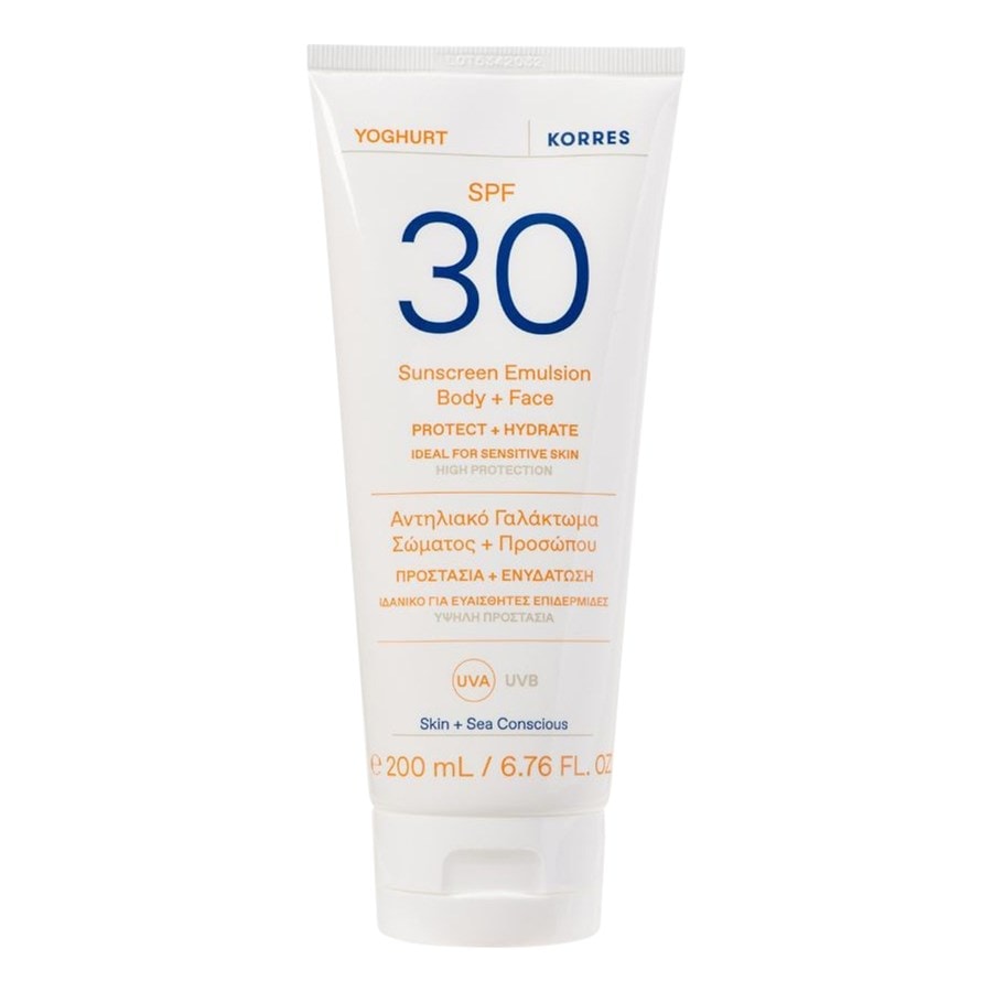 KORRES Yoghurt Sonnenschutz-Emulsion für Körper und Gesicht SPF30 200 ml Damen