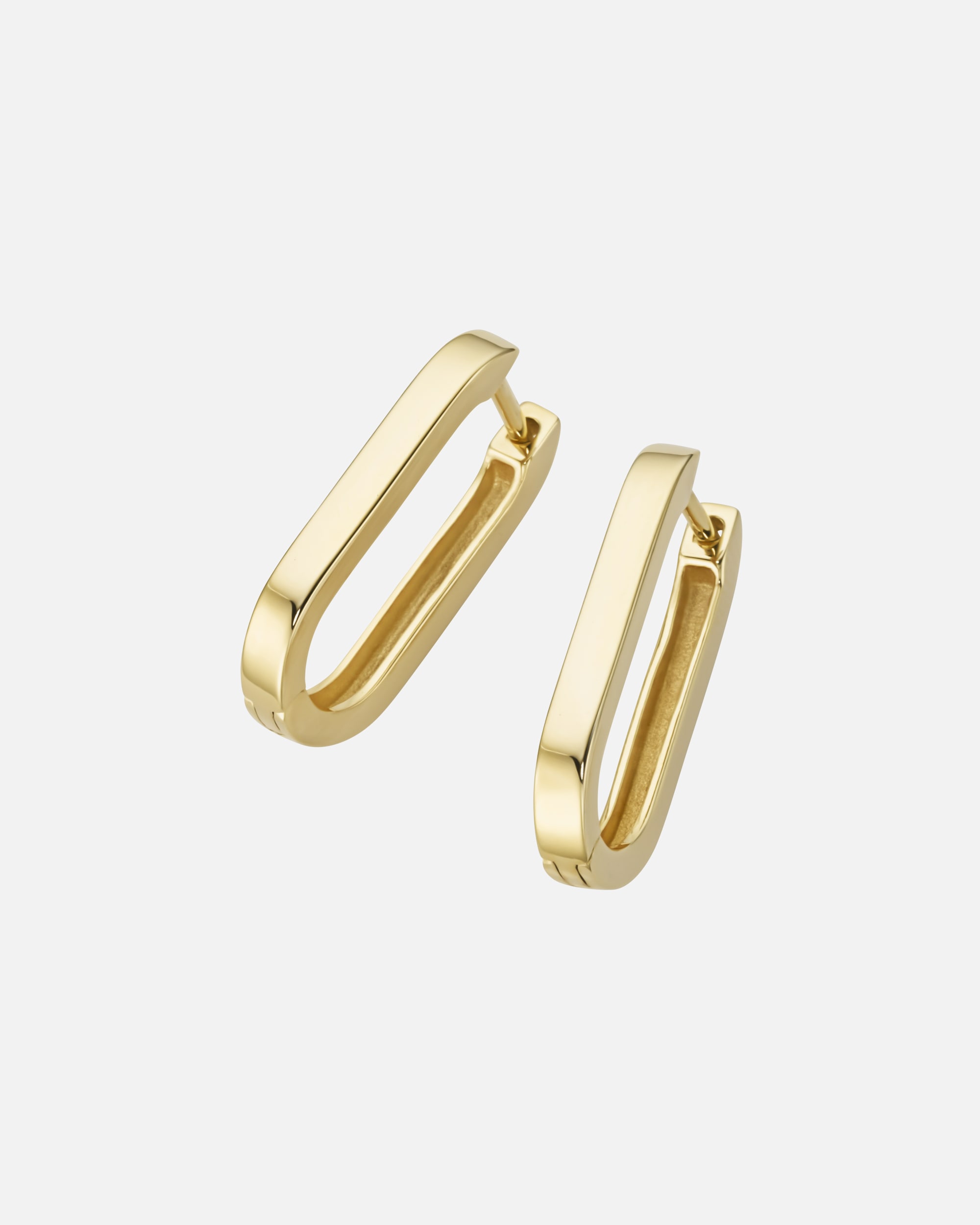 Ohrringe für Weiblich Giorgio Martello Milano Klappcreolen ovale Form, Silber 925 Gold
