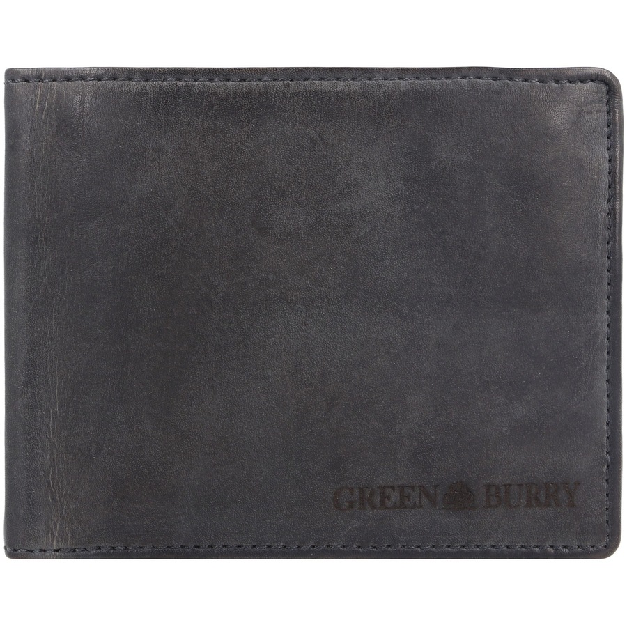 Greenburry Vintage Washed Herrengeldbörse anthrazite Grau Herren