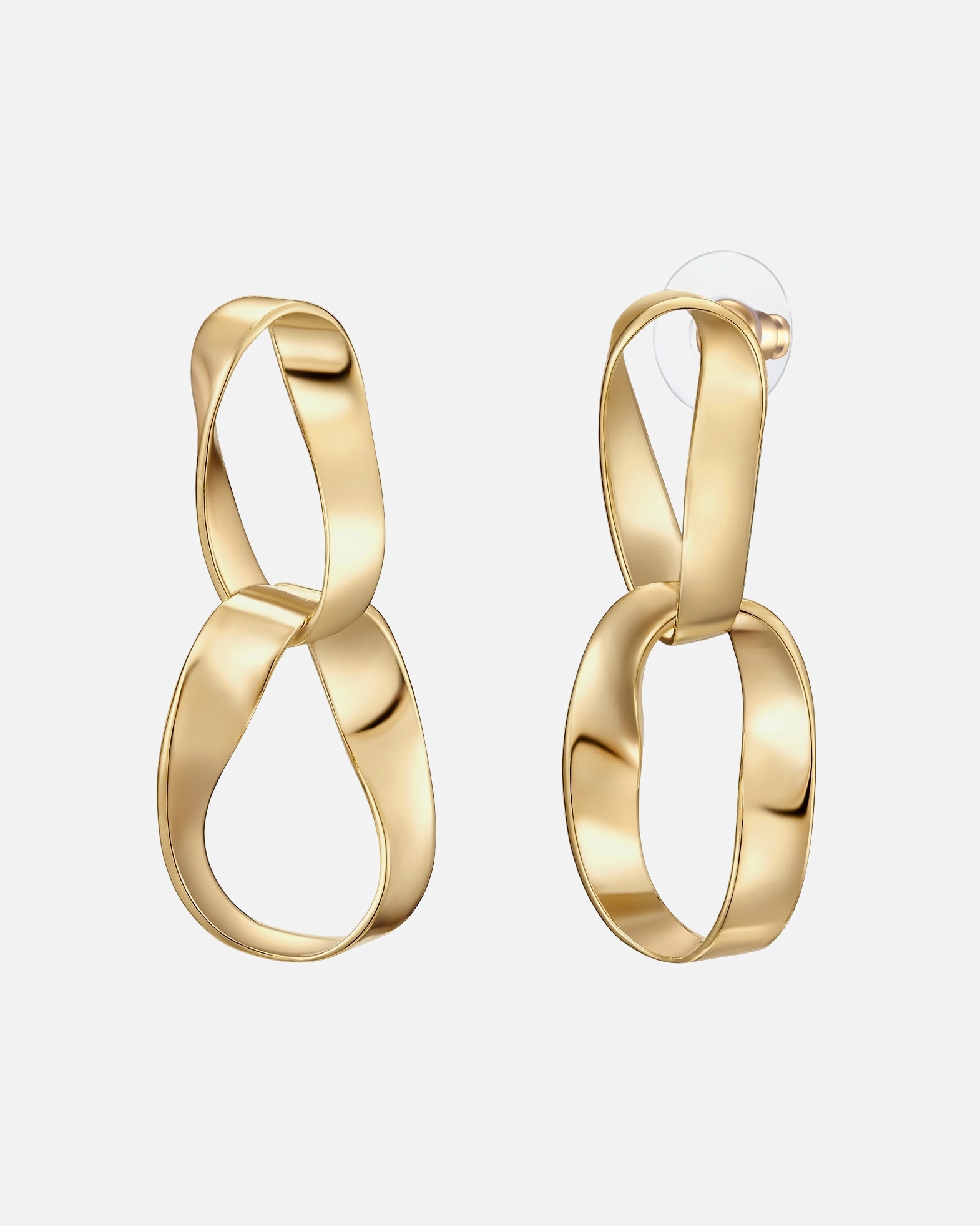 Ohrringe für Weiblich Lulu & Jane Ohrstecker Metall-Legierung in Gelbgold 50,2 mm