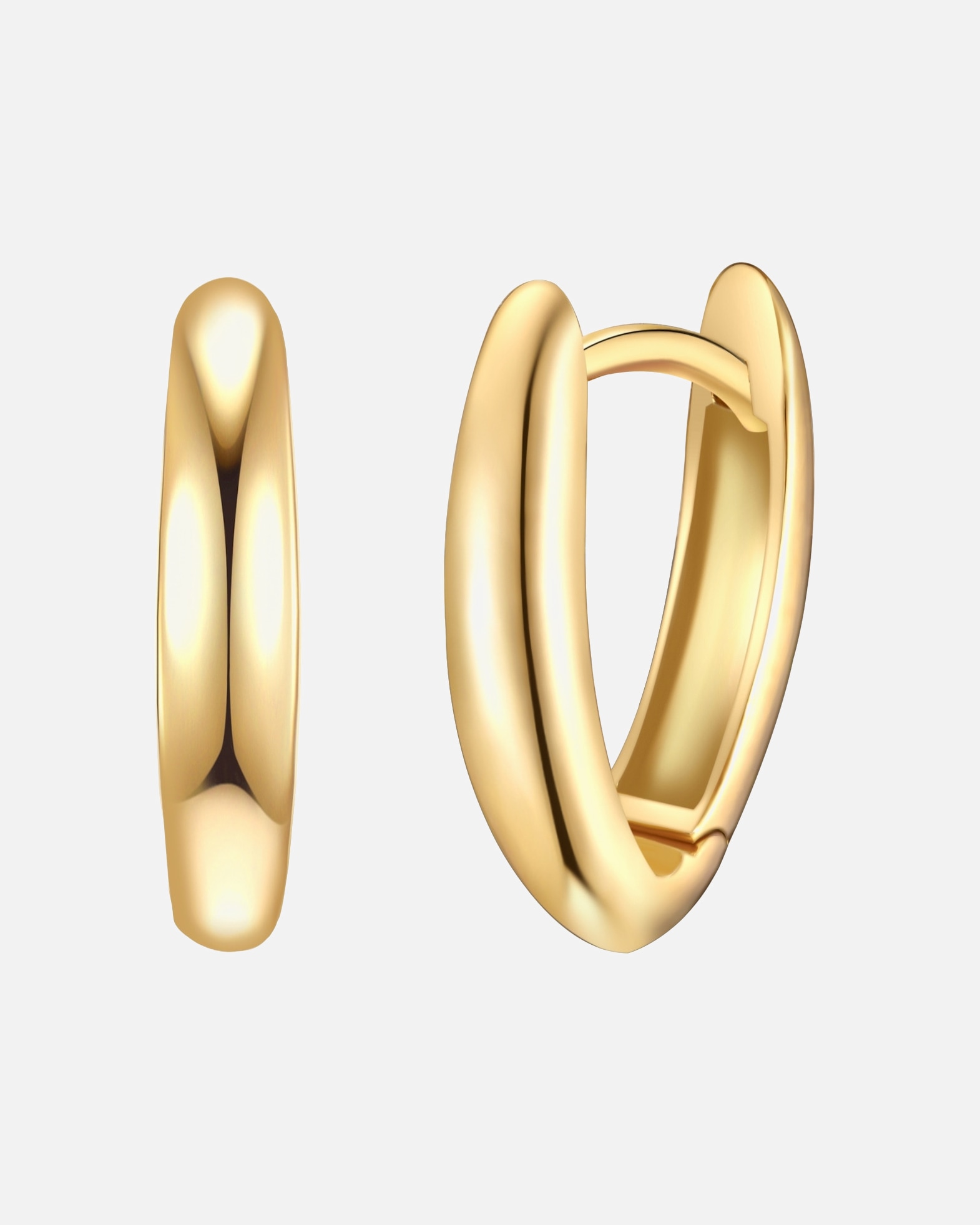 Creolen für Weiblich Rafaela Donata Creolen aus Sterling Silber in Gelbgold 14,2 mm