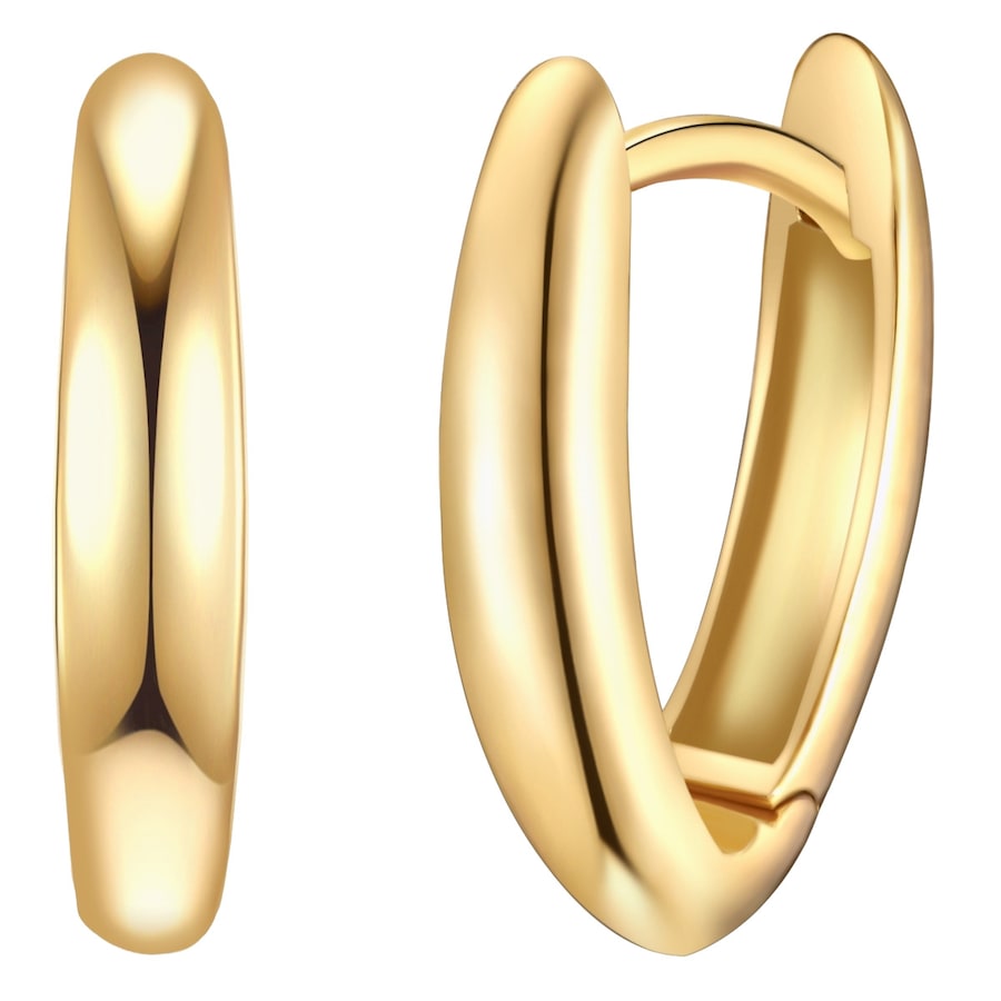 Rafaela Donata Creolen aus Sterling Silber in Gelbgold 14,2 mm Damen