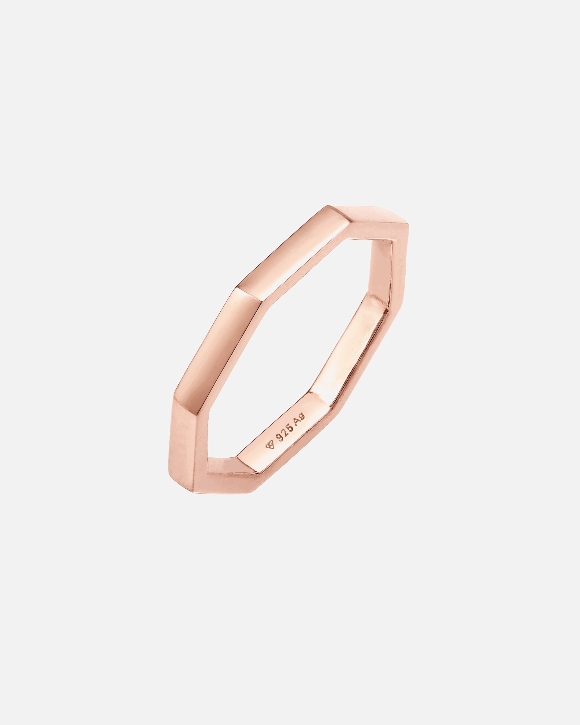 Ring für Weiblich Elli Pinky Ring Achteckform Geo Look 925 Silber 52