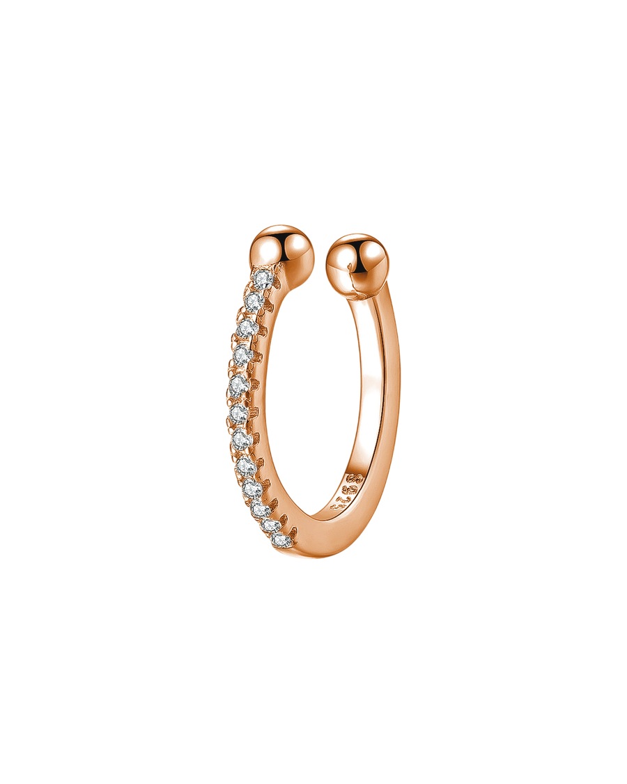 Hey Happiness Cuff Ohrring mit Zirkonia 925 Sterlingsilber Rosegold