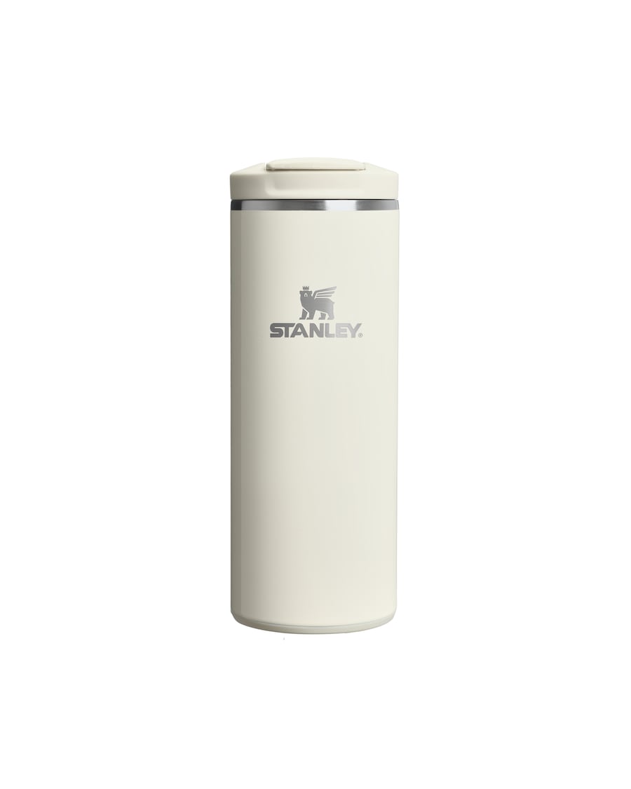 Stanley 1913 Thermobecher - 0,35L THE TRANSIT FLIPTOP MUG Cream Gloss Silber