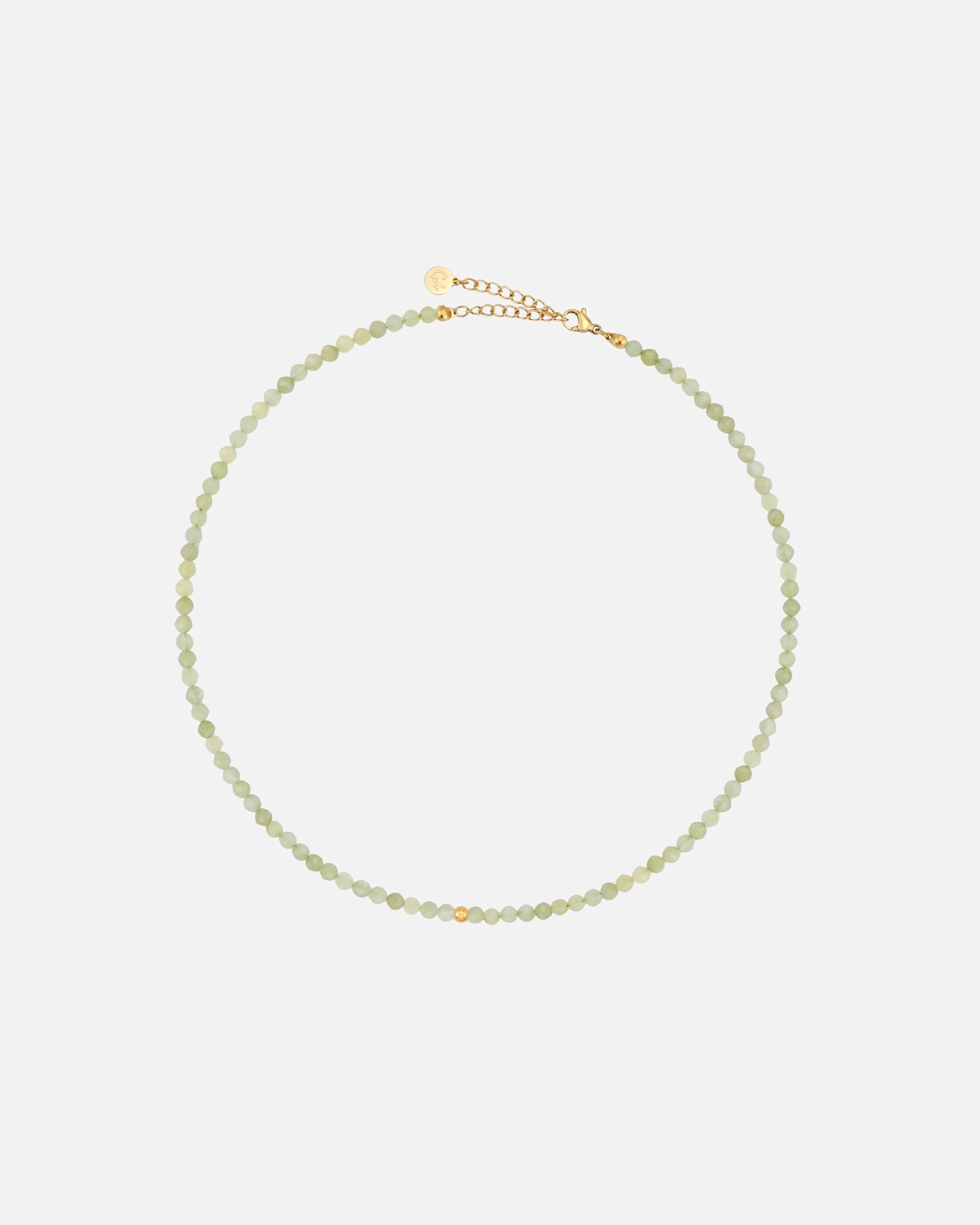 Halskette für Weiblich GOOD.designs Halskette allergikerfreundlich, aus echten, naturbelassenen Edelsteinperlen Jade